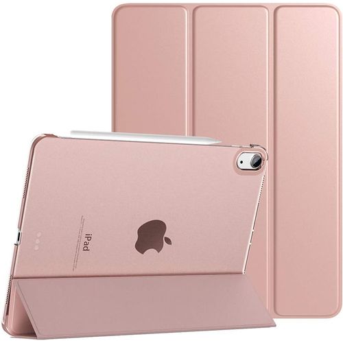 Coque Pour Ipad Air 11 Pouces M2 2024, Ipad Air 6, Ipad Air 5/4e Gén (2022/2020), Étui De Protection Magnétique Mince Avec Dos Transparent, Étui Sommeil/Réveil Auto,Or Rosé.[F3831]
