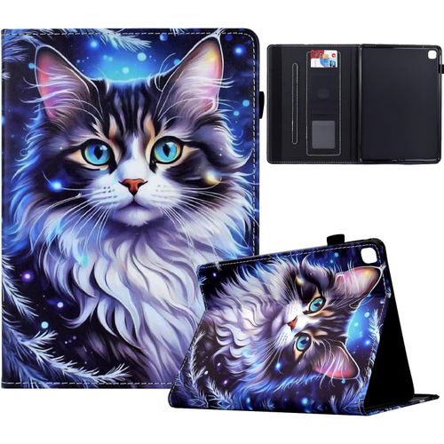 Coque Pour Samsung Galaxy Tab A 10.1 2019 Etui Tablette T510 T515 Housse Pu Cuir Flip Support Portefeuille Protection Tablette Pour Samsung Galaxy Tab A 10.1 2019 Coque,Chat Tigré.[F4509]