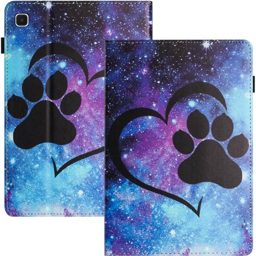 Housse Tablette Pour Samsung Galaxy Tab A 8.0 (2019) Sm-T290/T295 Pu+Tpu Matérielle Coque Samsung Galaxy Tab A 2019 Fonction Support Coque Galaxy Tab A Patte De Chat Coeur.[F4599]