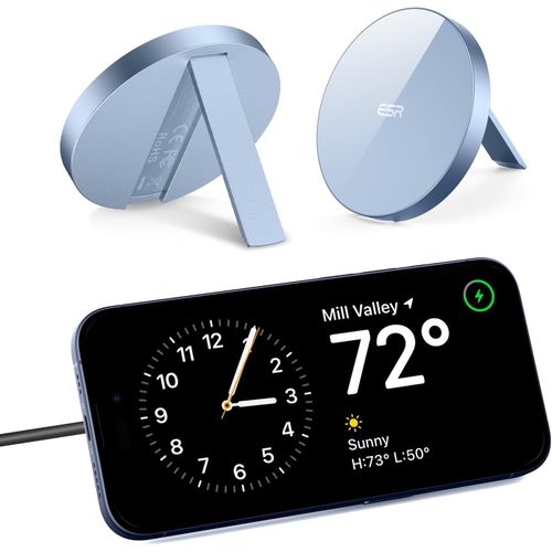 Chargeur Sans Fil Halolock Avec Béquille, Chargeur Induction Compatible Avec Magsafe, Chargeur Pour Iphone 15/15 Max/15 Pro/15 Pro Max Et Iphone 14/13/12 Series, Cable De 1,5 M Débranchable,.[F1519]