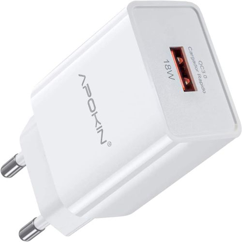 Chargeur Mobile Double Usb Ultra Rapide 2.4a Adaptateur De Charge Usb 3.0 Compatible Samsung L-Phone Huawei Xiaomi Oppo Realme Lg Tcl Vivo (Sans Câble).[F1862]