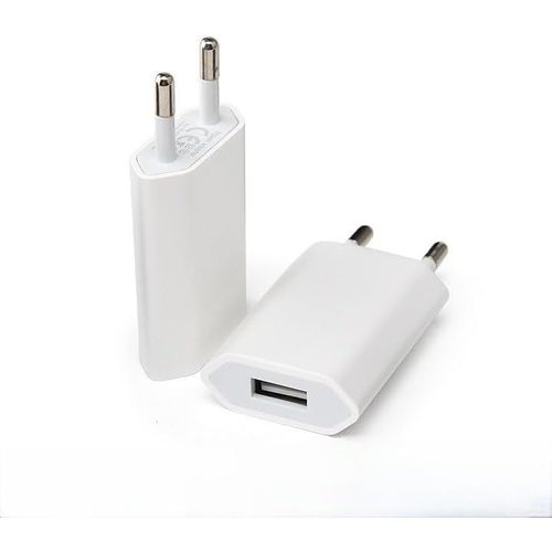 Chargeur Usb, 2 Packs Adaptateur De Rapide Prise Universel 5v 1a, Usb Secteur Adapte, Embout Charger Usb A Pour Iphone 6/7/8/11/X/Samsung Galaxy/Hua-Wei/Xiaomi/Smartwatch, Blanc.[F2123]
