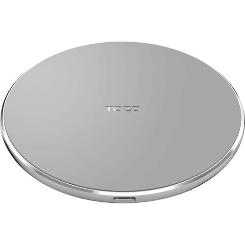 W1 Chargeur sans Fil 10W Mince Aviation Aluminium Ordinateur Technologie de Contrôle Numérique Chargeur Rapide (sans Adaptateur Secteur).[F2433]