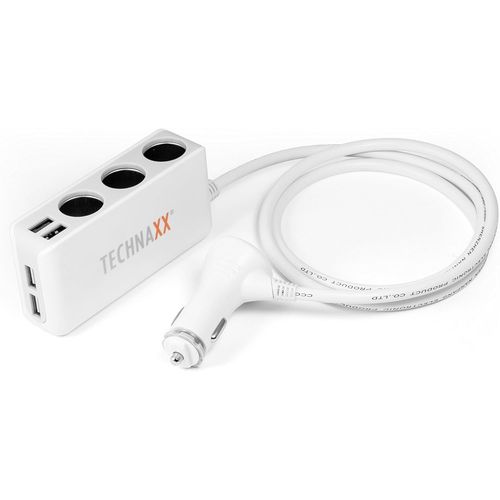 Chargeur De Voiture 4 Ports Usb Avec 3 Prises Allume-Cigare - Charge Rapide, Dc 12 V -24 V, Protection Contre Les Surtensions Et Les Surintensitése - Adaptateur Allume-Cigare Te11.[F2532]