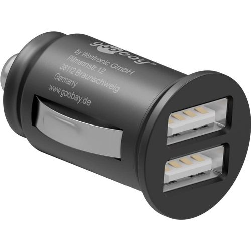 Chargeur Allume Cigare Avec Double Ports Usb Et Éclairage Led; Pratique Et Compact Pour Les Voitures Et Les Camions (12 V / 24 V), Noir.[F3774]