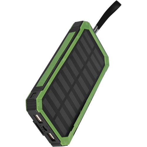 20000 Mah Solar Power Bank Case Kit Chargeur Solaire Extérieur Avec Double Sortie Usb 5v (Vert).[F3620]