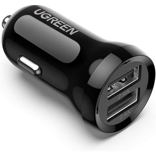 Dual Usb-A 24w Chargeur Voiture Noir.[F3874]