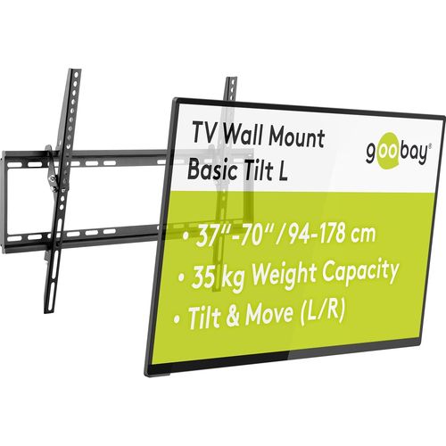 49741 Support Mural TV inclinable pour ecrans et telrviseurs de 37-70 Pouces (94-178 cm) - Fixation Murale TV avec Une capacité de Charge Max. 35 kg accroche Television Mural VESA 400x400.[S1173]