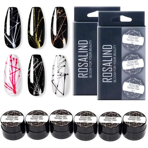 Spider Gel Nail Art 6 Couleurs Vernis Gel Semi Permanent Diy Conception Point To Line Peinture Vernis 
