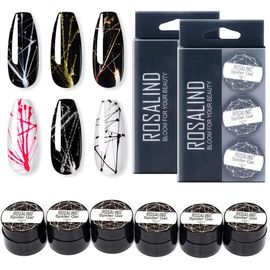 Spider Gel Nail Art 6 Couleurs Vernis Gel Semi Permanent Diy Conception Point To Line Peinture Vernis 