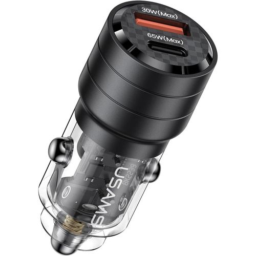 Chargeur Voiture Ultra-Rapide 95w : Usb-C Pd 65w + Usb-A Qc 30w - Noir -.[F2602]
