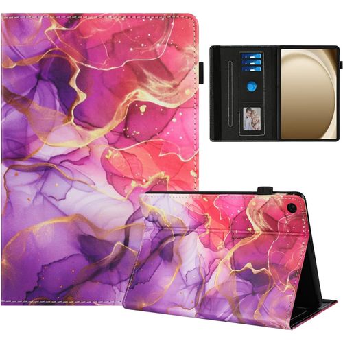 Coque Pour Samsung Galaxy Tab A9 Plus Impression Graphique Housse En Tablette Cuir Pu Protection Pour Samsung Galaxy Tab A9 Plus 11 Pouces 2023 Marbre Rose Doré.[F4049]