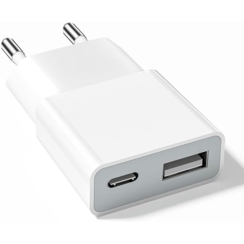 Chargeur Usb 5v/1a 2port Mini Usb Mural Chargeur Secteur Usb Adaptateur De Prise Universel Compatible Avec Iphone, Sam Sung, Nexus, Nokia, Huawei, Xiaomi, Htc, Sony (Thickness 1.45cm/1 Pack).[F874]