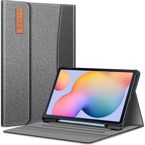 Coque Pour Samsung Galaxy Tab S6 Lite 10.4 Pouces 2024/2022/2020 - [Rangement De Stylet] Housse Multipositions Etui Avec Poche Avant Fermeture Magnétique, Gris/Noir.[F4910]