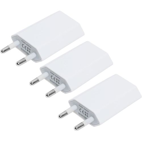Chargeur Usb A, 3 Packs Prise Secteur Usb 5v 1a, Adaptateur De Rapide Prise Universel, Adapte Secteur Usb, Embout Charger Pour Smartphone/Smartwatch, Blanc.[F3031]