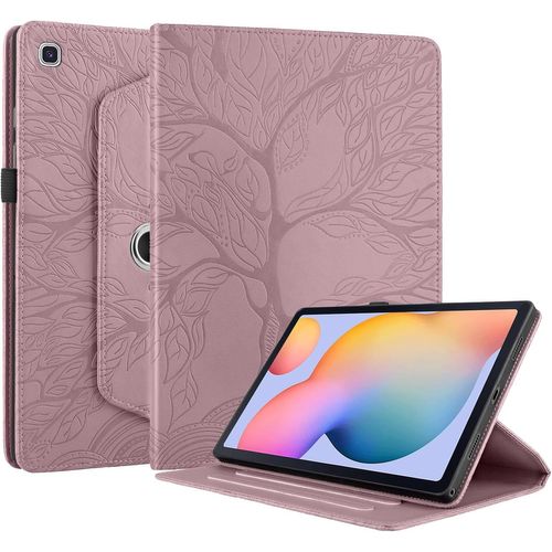 Coque Pour Samsung Galaxy Tab S6 Lite 10.4 Pouces 2024/2022/2020 Étui Support Rotatif À 360 Degrés Pu Cuir Housse De Protection Avec Porte-Pencil Pour Galaxy Tab S6 Lite Rose Gold.[F4971]