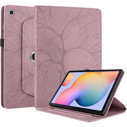 Coque Pour Samsung Galaxy Tab S6 Lite 10.4 Pouces 2024/2022/2020 Étui Support Rotatif À 360 Degrés Pu Cuir Housse De Protection Avec Porte-Pencil Pour Galaxy Tab S6 Lite Rose Gold.[F4971]