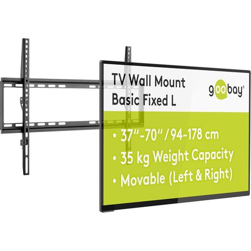 49732 Support Mural TV pour écrans et téléviseurs de 37-70 Pouces (94-178 cm) / Fixation Murale TV avec Une capacité de Charge Max. 35 kg accroche/Television Mural VESA 400 x 400 / Noir.[S566]
