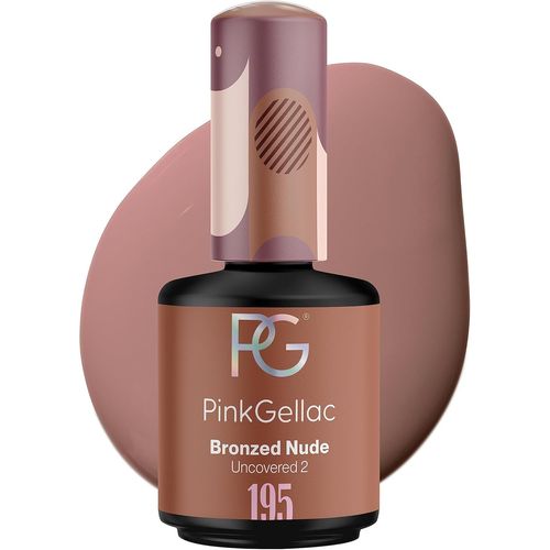 Vernis Gel Uv Semi Permanent - 195 Bronzed Nude 15 Ml - Vernis À Ongles Gel Marron Longue Tenue - Vernis Semi Permanent Fabriqué Aux Pays-Bas - Vernis Gel Facile À Utiliser 