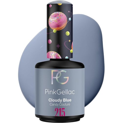 Vernis Gel Uv Semi Permanent - 215 Cloudy Blue 15 Ml - Vernis À Ongles Gel Bleu Longue Tenue - Vernis Semi Permanent Fabriqué Aux Pays-Bas - Vernis Gel Facile À Utiliser 