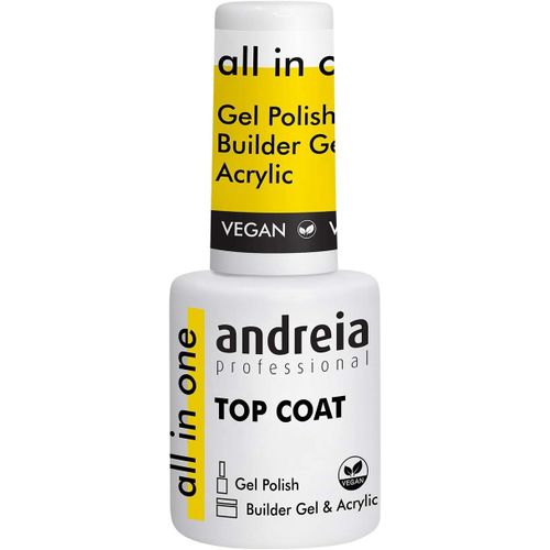 Professional Vernis Semi-Permanent Top Coat - Gel Semi-Permanent De Finition Pour Ongles Séchage Uv-Led - Gels Polish Vegan - Idéal Pour Le Nail Art - Couche Finale Transparente - 10.5 Ml 