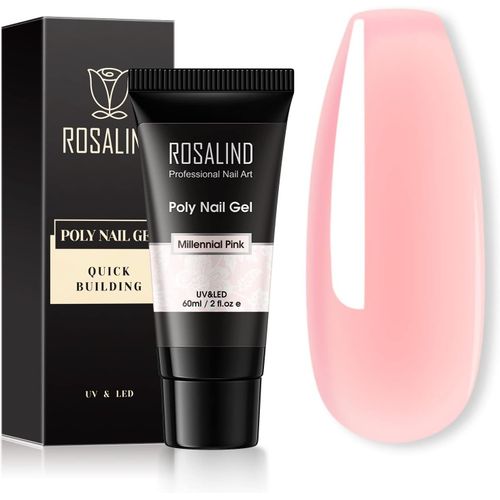 Rose Poly Nail Gel 60ml, Soak Off Uv Led Vernis À Ongles Gel Semi Permanents Nail Extension En Acrylique Nail Art Pour Réparation Et Extension, Millennial Pink 
