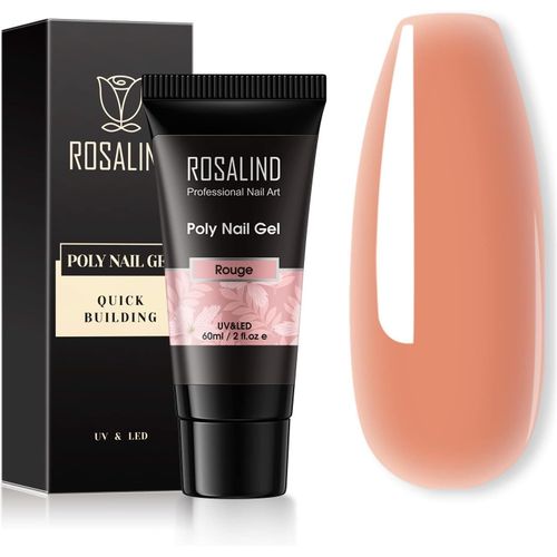 Poly Nail Gel 60ml, Soak Off Uv Led Vernis À Ongles Gel Semi Permanents Nail Extension En Acrylique Nail Art Pour Réparation Et Extension, Rouge 