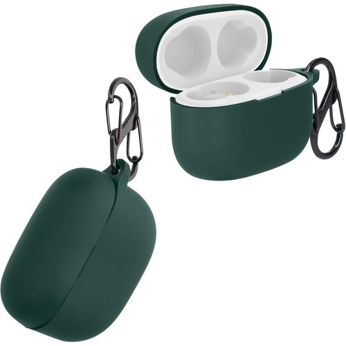 Housse pour écouteurs Compatible avec Sony LinkBuds S - Coque de Protection en Silicone - Vert foncé.[S1401]
