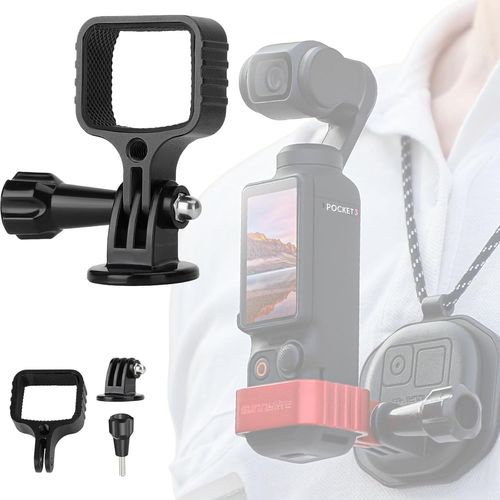 Clip d'extension en métal Adaptateur Support Compatible avec DJI Osmo Pocket 3,Gimbal Camera Fixed Frame Bracket Holder Accessories (Black).[F238]