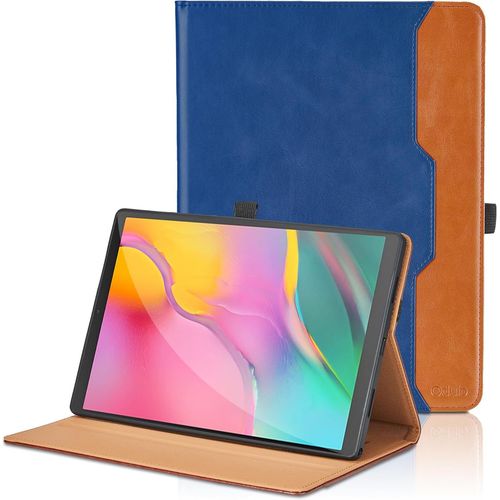 Coque Pour Samsung Galaxy Tab A 10,1'' T510/T515 2019 Pu Cuir Cover Tablette Housse De Protection, Multi-Angle Étui Avec Poche Pour Samsung Galaxy Tab A 10,1 2019 - Bleu.[F1058]
