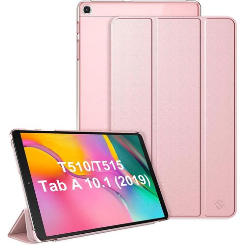 Coque Pour Samsung Galaxy Tab A T510 / T515 10.1"" 2019 - Etui Arrière Semi-Transparen Housse Protecteur Mince Et Léger Pour Sm-T510/T515, Or Rose.[F1928]