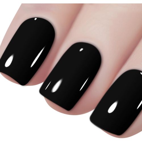 16ml Vernis À Ongles Gel Couleur Noir Black, Vernis Semi Permanent Soak Off Uv Led Gel Polish Nail Art Manucure L090 