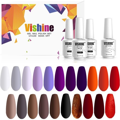 Lot De 24pcs Vernis À Ongles Gel Semi Permanent Uv Led Manucure Nail Art Aux Couleurs Variées #015 