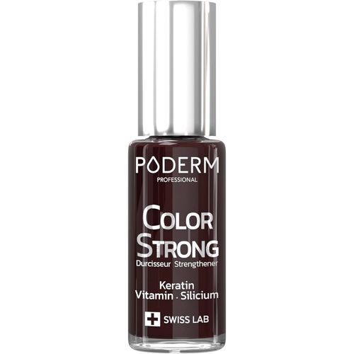 Vernis Durcisseur Ongles Biotine Silicium Keratine - Fortifie & Répare Les Ongles Abimés, Fragilisés, Cassants Par Semi Permanent, Vieillissement - Couleur Rouge Noir - Mains & Pieds - Swiss Made 