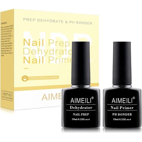 Primer Et Déshydrateur Pour Ongle, Primer Sans Acide Et Déshydraté La Préparation Ongles, Pour Vernis À Ongles Uv, Poudre Acrylique, Gel Semi Permanent 10ml 