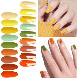 Vernis Gel Semi Permanent -12 Vernis À Ongles Gel Uv Led Gel Polish Soak Off Nail Art Lot Base Top Coat & Matte Top Coat Néon Jaune Orange Rose Vert Cadeau Coffret 8ml 
