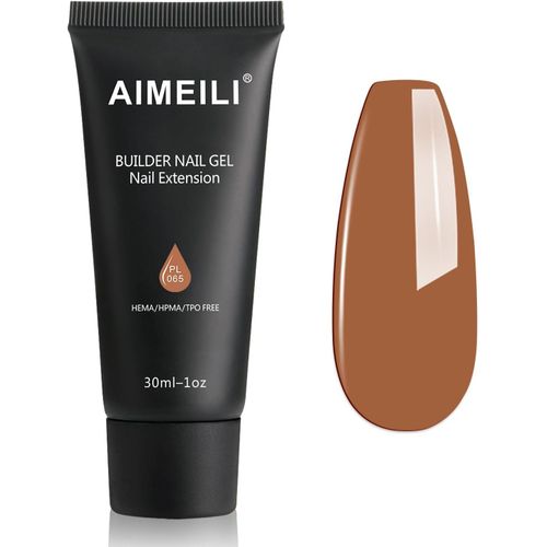 Extention Gel Pour Ongles Jelly Ambre, Builder Construction Gel 30ml Faux Ongles Quick Building Uv Led Vernis Semi Permanent - Brun 065 