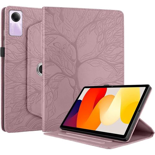 Coque Pour Xiaomi Redmi Pad Se 11 Pouces 2023 Étui Support Rotatif À 360 Degrés Pu Cuir Housse De Protection Avec Porte-Pencil Pour Redmi Pad Se 2023 Coque Rose Gold.[F971]