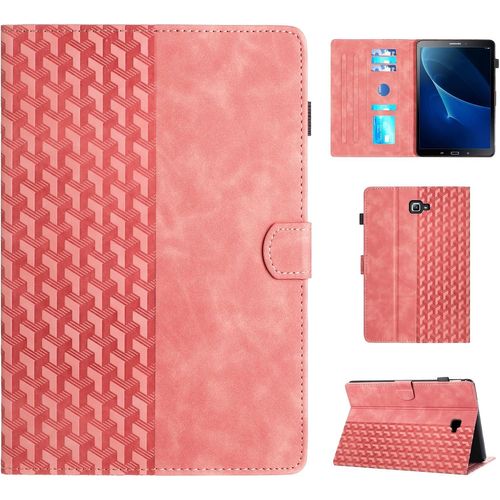 Coque Pour Samsung Galaxy Tab A6 10.1 2016 (Sm-T580/T585) Housse De Protection Étui À Rabat Avec Veille/Réveil Automatique Coque Tablette Samsung Galaxy Tab A 10.1 2016, Rose.[F960]