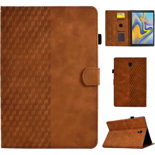 Coque Pour Samsung Galaxy Tab A 10.5 2018 (Sm-T590/T595) Housse De Protection En Cuir Pu Étui Case Tablette Étui Pour Samsung Galaxy Tab A 10.5 Pouces 2018, Marron.[F6544]
