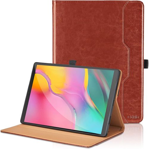 Coque Pour Samsung Galaxy Tab A 10,1'' T510/T515 2019 Pu Cuir Cover Tablette Housse De Protection, Multi-Angle Étui Avec Poche Pour Samsung Galaxy Tab A 10,1 2019 - Marron.[F1030]