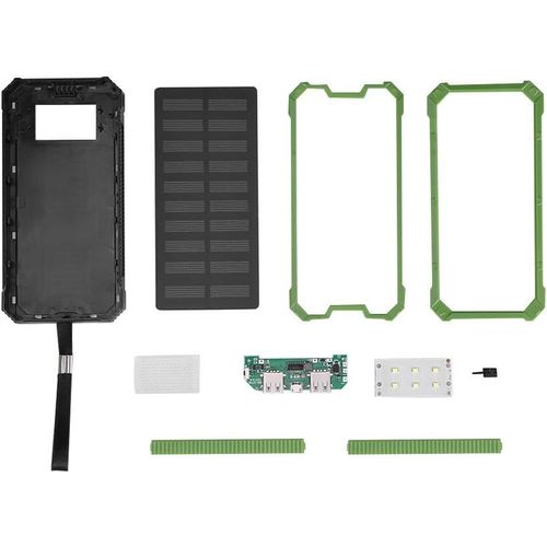 Banque D'alimentation Solaire, Portable 20000mah Charge Rapide Double Usb Polar Mobile Chargeur 20000 Power Bank Case Diy Kit Vert Mah Ports De Boîtier Batterie Externe Pour Tous Les Télépho.[F3300]