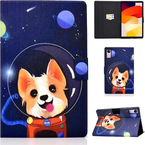Coque En Cuir Pu Pour Xiaomi Redmi Pad Se 11"" 2023 - Slim, Lightweight Stand With Auto Sleep/Wake Function, Featuring Feline Designs, Space Dog.[F5550]