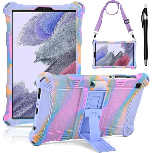 Coque Pour Samsung Galaxy Tab A7 Lite 8,7 Pouces 2021 Sm-T227/T225/T220 Avec Porte-Crayon Protection Housse Silicone, Avec Stylus Pen Bandoulière.[F6007]