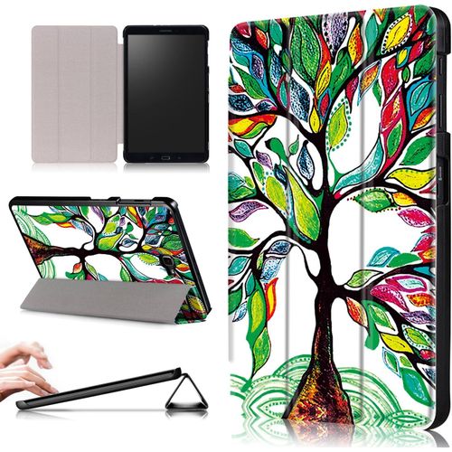 Coque Pour Samsung Galaxy Tab A 10.1 Pouces 2016 Sm-T580/T585 (A6) Tablette Housse Étui Avec Fonction Support Et Réveil/Sommeil,Arbre Chanceux.[F1333]