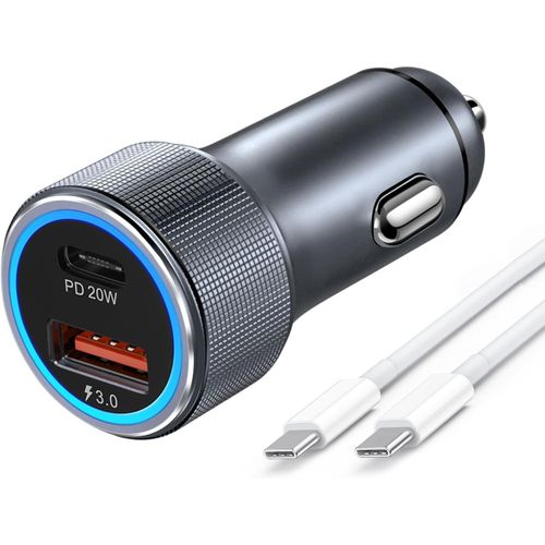 Chargeur Voiture Usb C Chargeur Rapide, 36w Allume Cigare Charger Usb Chargeurs Pour Automobile With Câble Usb C Vers Usb C 1.2m Para Samsung S23 S22 S21 S20, Huawei,Xiaomi,Chargeur Rapide.[F2278]