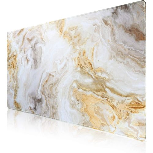 Tapis de souris de jeu XXL, tapis de souris étendu bords cousus 2MM base en caoutchouc antidérapant 90x40cm tapis de bureau pour jeux/bureau/affaires-90x40 marbleuk.[F140]