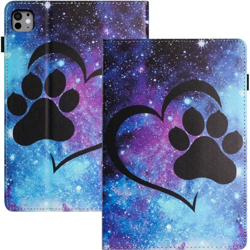 Housse Tablette Pour Ipad Pro (2024) 11.0 Pouces Pu+Tpu Matérielle Coque Ipad Pro 11 Pouces Fonction Support Housse Ipad Pro 11 Pouces Patte De Chat Coeur.[F4602]