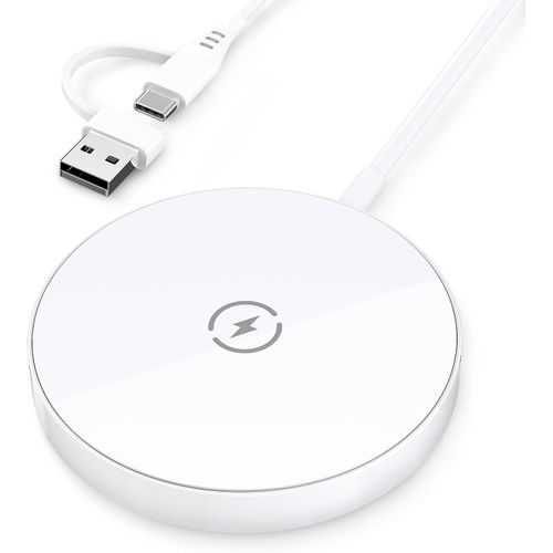 Chargeur Sans Fil Rapide 15w Chargeur À Induction Magnétique Qi Compatible Avec Mag-Safe Iphone 14/14 Plus/14 Pro/14 Pro Max/13/13 Pro/ 13 Pro Max/12/12 Pro/ 12 Pro Max/Airpods Pro 2.[F2440]