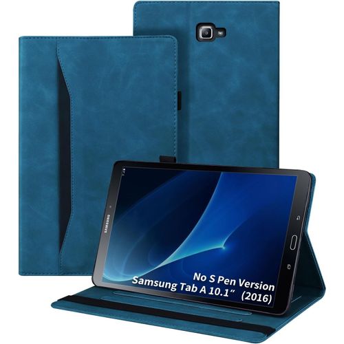 Coque Galaxy Tab A 2016 10.1 Pouces Étui Avec Fonction Support Et Sommeil/Réveil Auto Case Housse De Protection Tablette Pour Samsung Galaxy Tab A6 Sm-T580/T585,Bleu.[F3927]